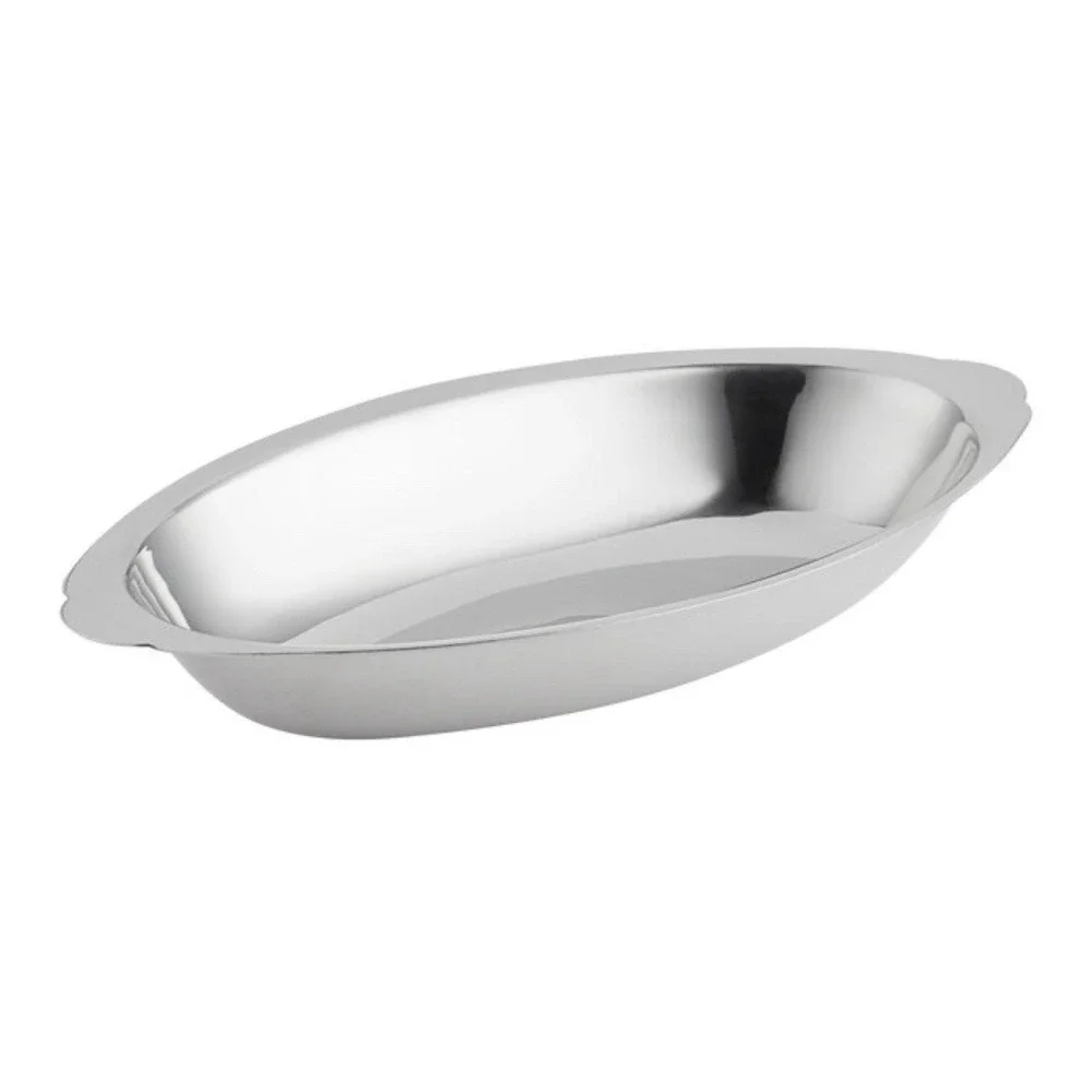 Vollrath Stainless Steel Oval Au Gratin‎ Dish Mirror-Finished 12 oz. 47422 Korea
